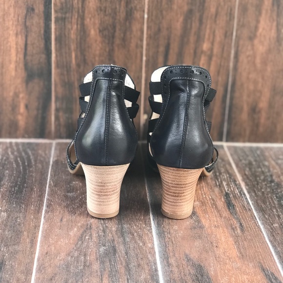 Black Leather Cut Out Booties - Picture 8 of 8